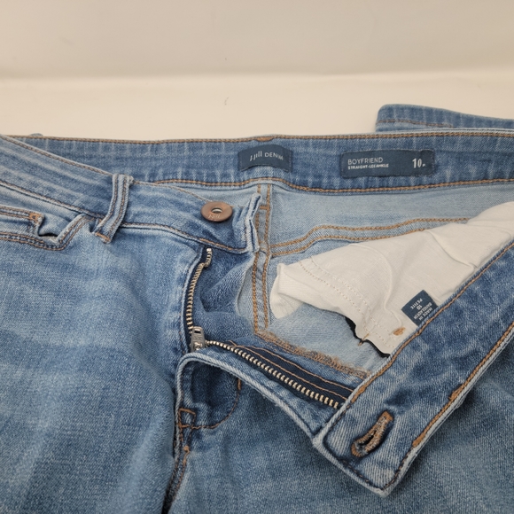 J. Jill Authentic Straight Leg-Ankle Jeans 10 Petite 10P Boyfriend Denim - Picture 7 of 7